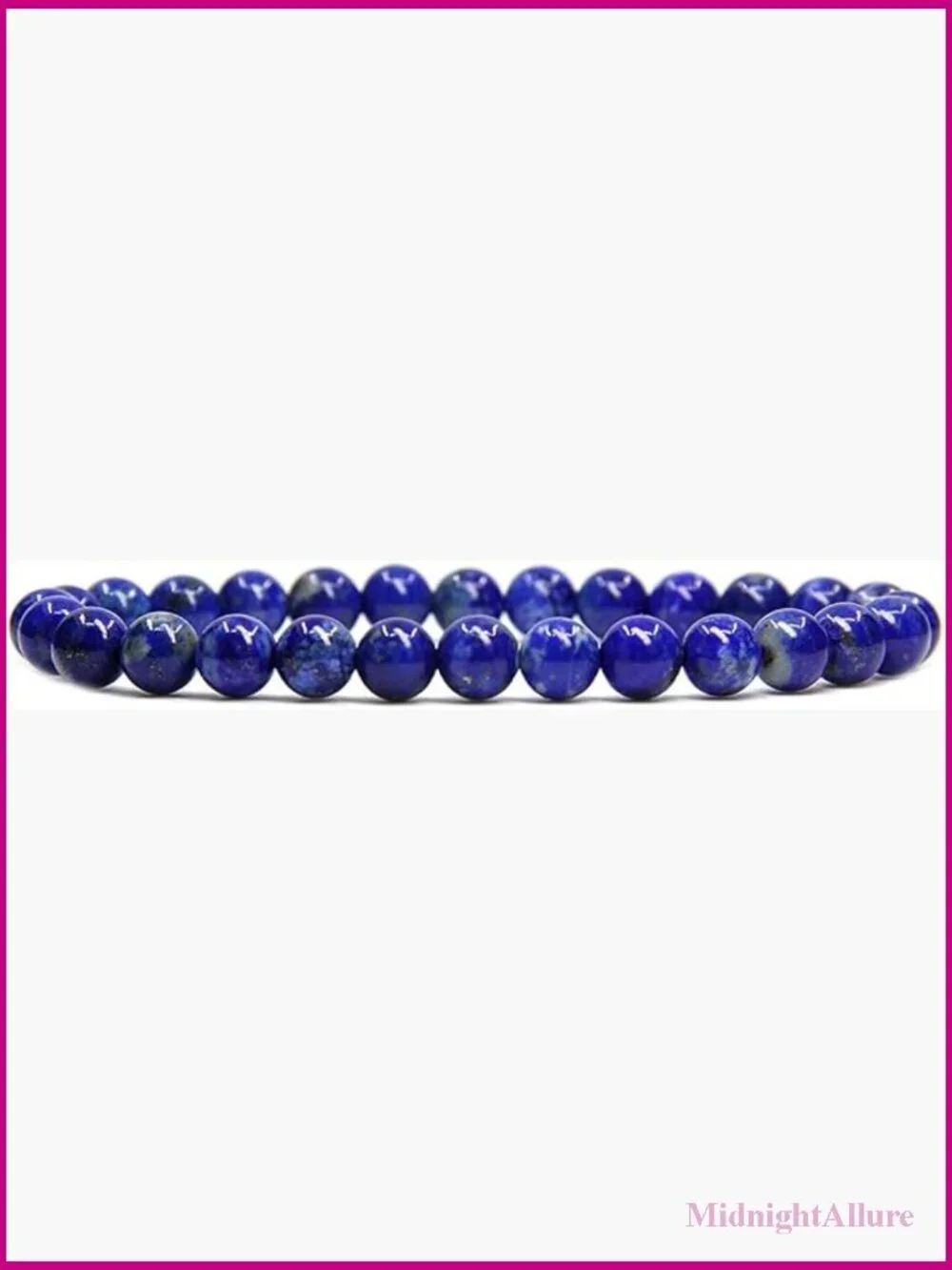 Natural Lapis Lazuli 6mm Stretch Bracelet 7 Inch Unisex Healing Gemstone